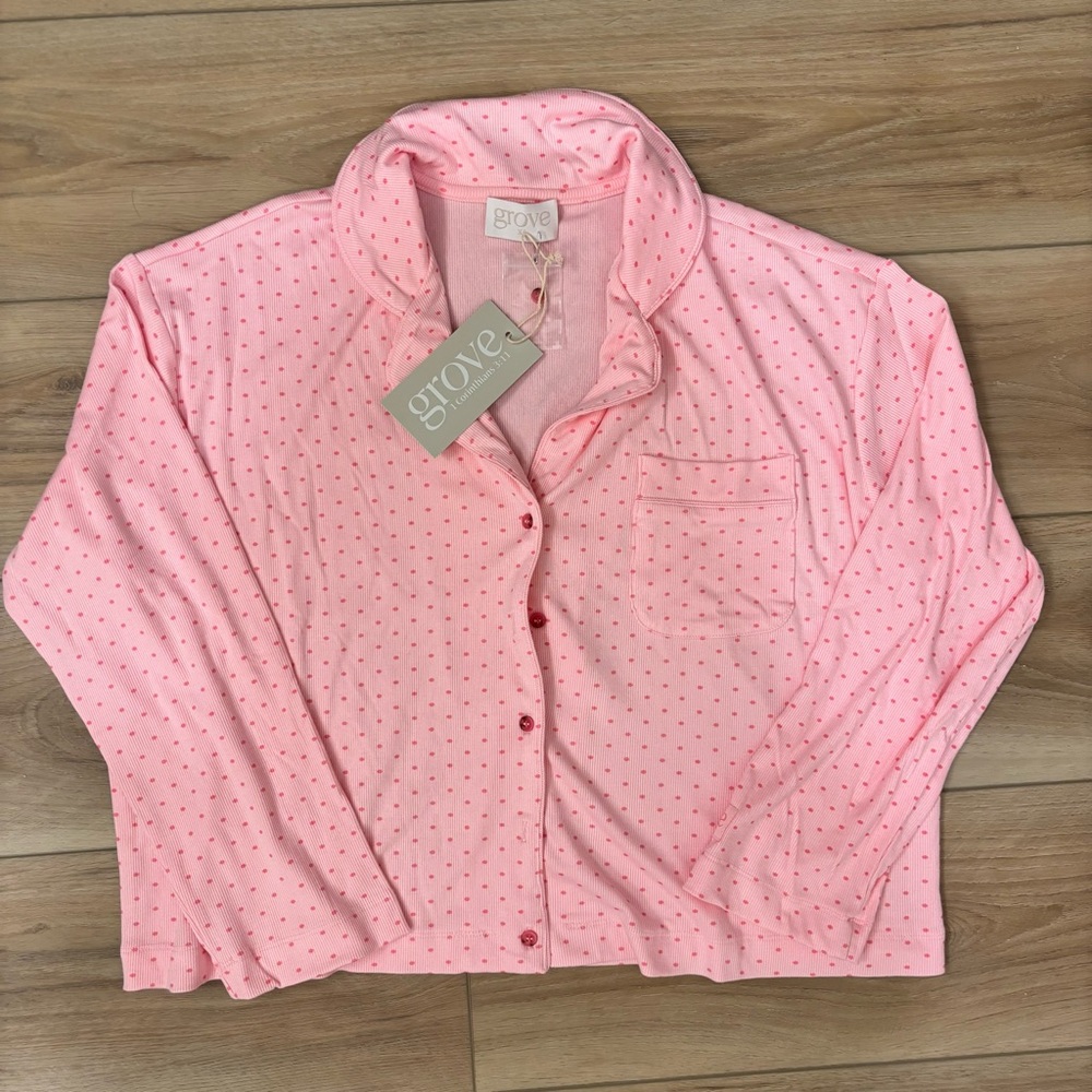 Grove Loose Button Up Pajama Top - Picture 6 of 8